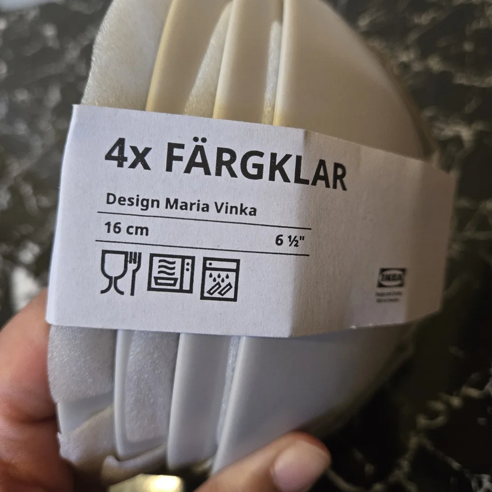 FÄRGKLAR Bowls, matte light gray, 6 ½ 
